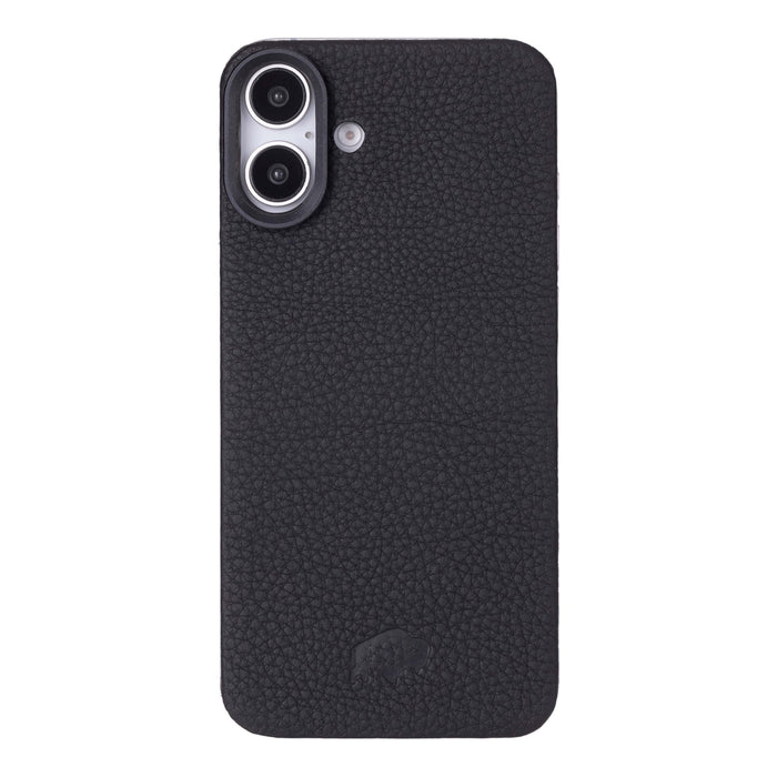 Rohan MagSafe Leather Back Case - iPhone 16 Plus, Pebble Black - BlackBrook Case
