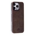 Rohan MagSafe Leather Back Case - iPhone 16 Pro, Distressed Coffee - BlackBrook Case