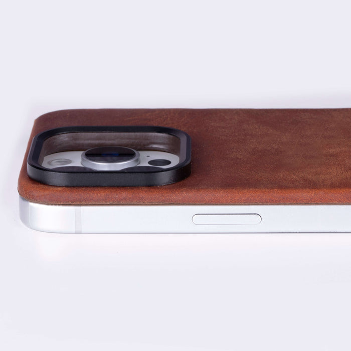 Rohan MagSafe Leather Back Case - iPhone 16 Pro Max, Golden Brown - BlackBrook Case