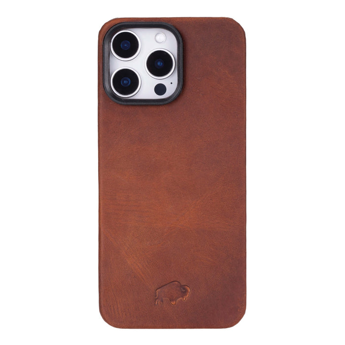Rohan MagSafe Leather Back Case - iPhone 16 Pro Max, Golden Brown - BlackBrook Case