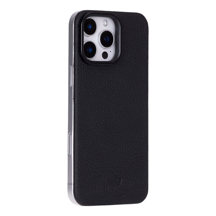 Rohan MagSafe Leather Back Case - iPhone 16 Pro Max, Pebble Black - BlackBrook Case