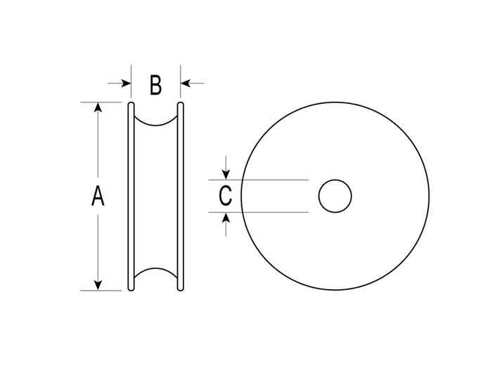 Ronstan 28mm Ball Bearing Acetal Sheave, 11mm Width RF1020