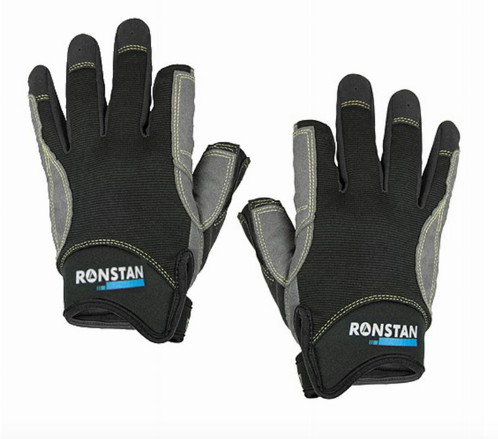 Ronstan Race Glove 3 Full Fingers Black (Pair) CL710 - Bosuns Boat