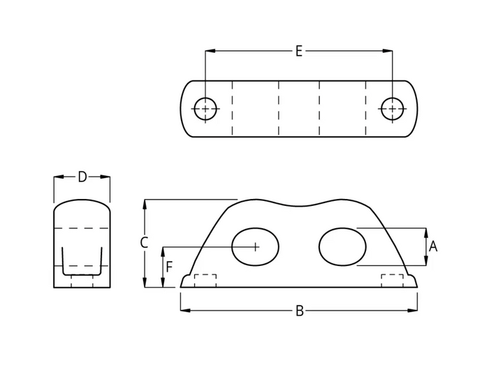 Ronstan RopeGlide™ Double Fairlead, 12mm RF8092-12