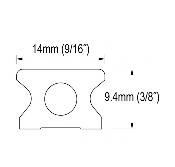 RONSTAN Series 14 Ball Bearing Traveller Track, 1 metre RF1140 - Bosuns Boat