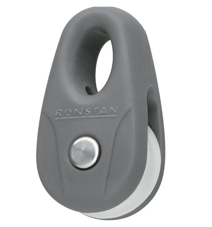 Ronstan Series 15 Kite Block, Grey with White Sheave RF13101G-2 - Bosuns Boat