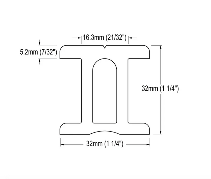 Ronstan Series 32 I-Track, 1m RC6320-1.0 - Bosuns Boat