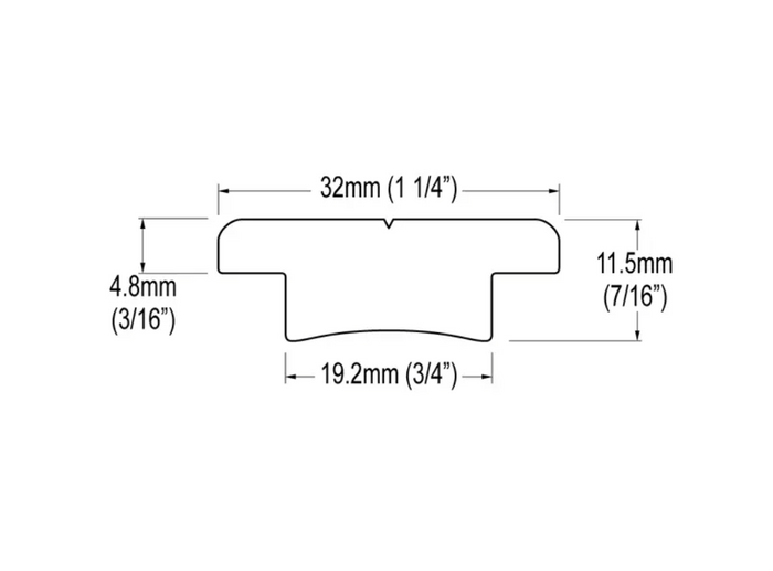 Ronstan Series 32, T-Track, Black, 1m RC7320-1.0 - Bosuns Boat