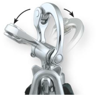 RONSTAN SNATCH BLOCKS ACETAL SHEAVE: Single, swivel snap shackle head. RF6710