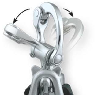 RONSTAN SNATCH BLOCKS ACETAL SHEAVE: Single, swivel snap shackle head RF6720 - Bosuns Boat