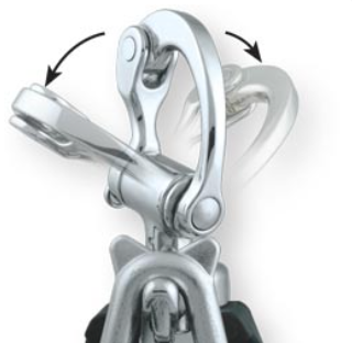 RONSTAN SNATCH BLOCKS ALLOY SHEAVE, ROLLER BEARING: Single, roller bearings, swivel snap shackle head RF6730