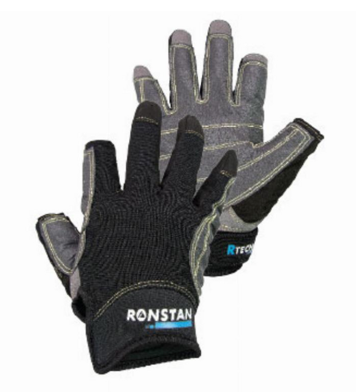 Ronstan Sticky Race Glove 3 Full Fingers Black CL740 - Bosuns Boat