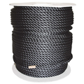 Rope 3 Strand Polyester Black Various Sizes. - Bosuns Boat