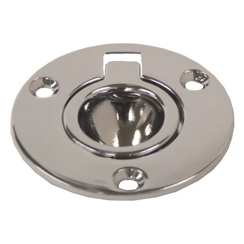 Round Flush Pull Ring - Chrome - bosunsboat