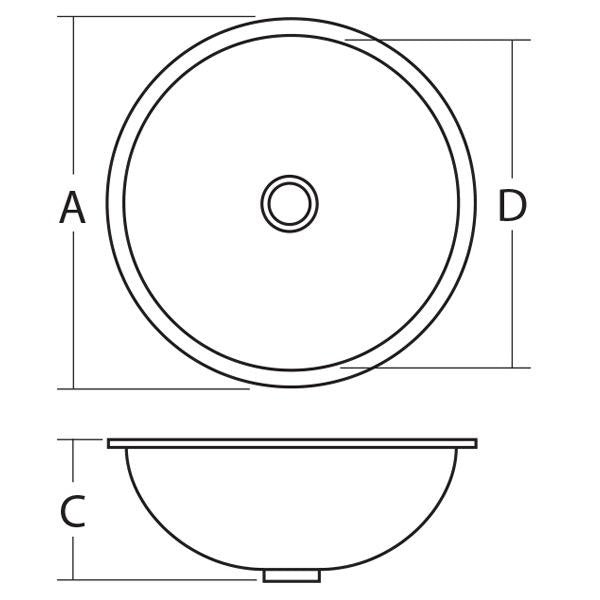 Round Stainless Steel Sink