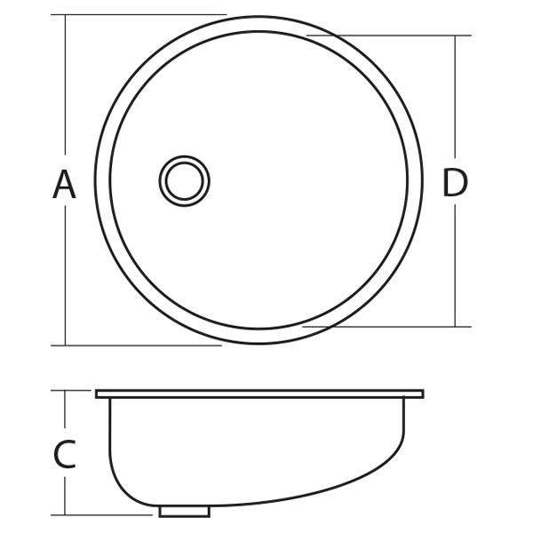 Round Stainless Steel Sink