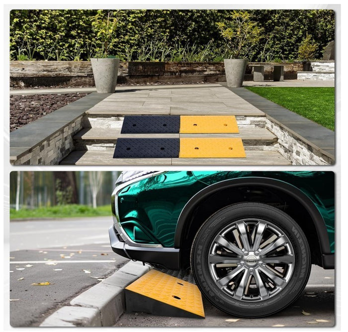 Rubber Kerb Ramp 100x25x10cm Heavy Duty Non Slip Wheelchair Curb Ramp-319