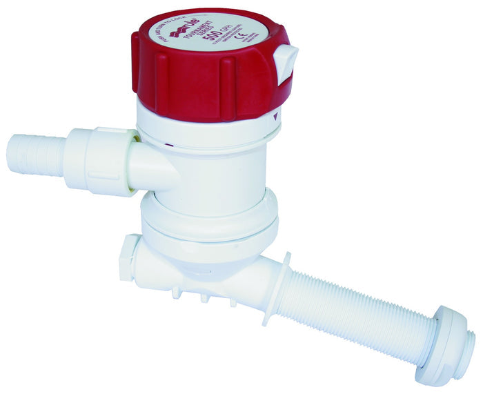 Rule Tournament 400 Dual Port Livewell Pump, Angled 800GPH RWB0053