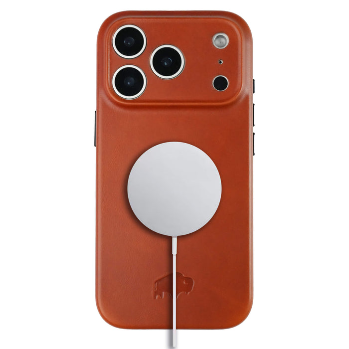 Ryker Leather MagSafe Case - iPhone 18 Pro, Burnished Tan - BlackBrook Case