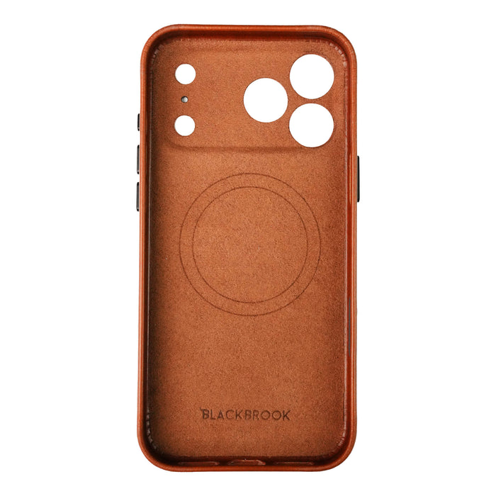 Ryker Leather MagSafe Case - iPhone 18 Pro, Burnished Tan - BlackBrook Case