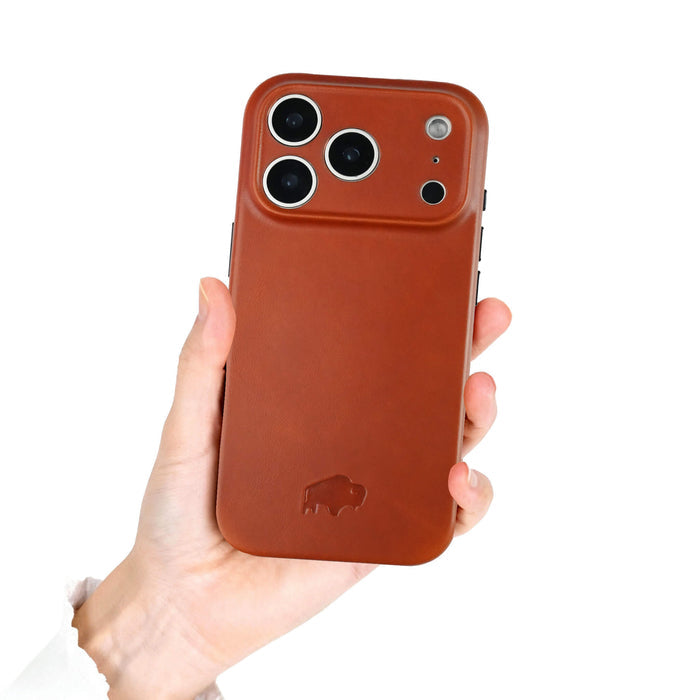 Ryker Leather MagSafe Case - iPhone 18 Pro, Burnished Tan - BlackBrook Case