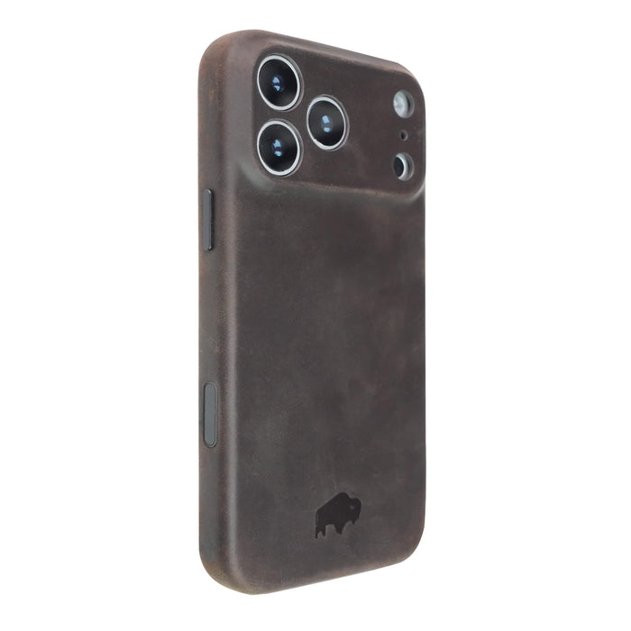 Ryker Leather MagSafe Case - iPhone 18 Pro, Distressed Coffee - BlackBrook Case