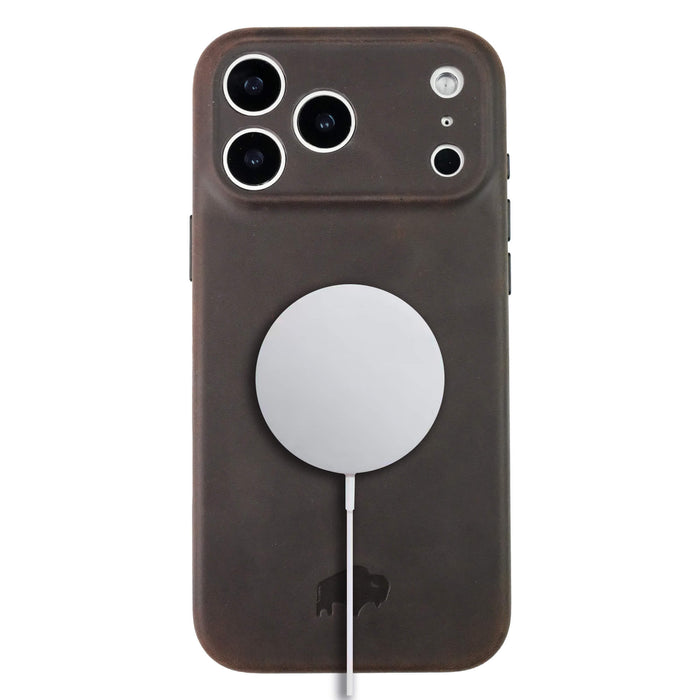 Ryker Leather MagSafe Case - iPhone 18 Pro, Distressed Coffee - BlackBrook Case