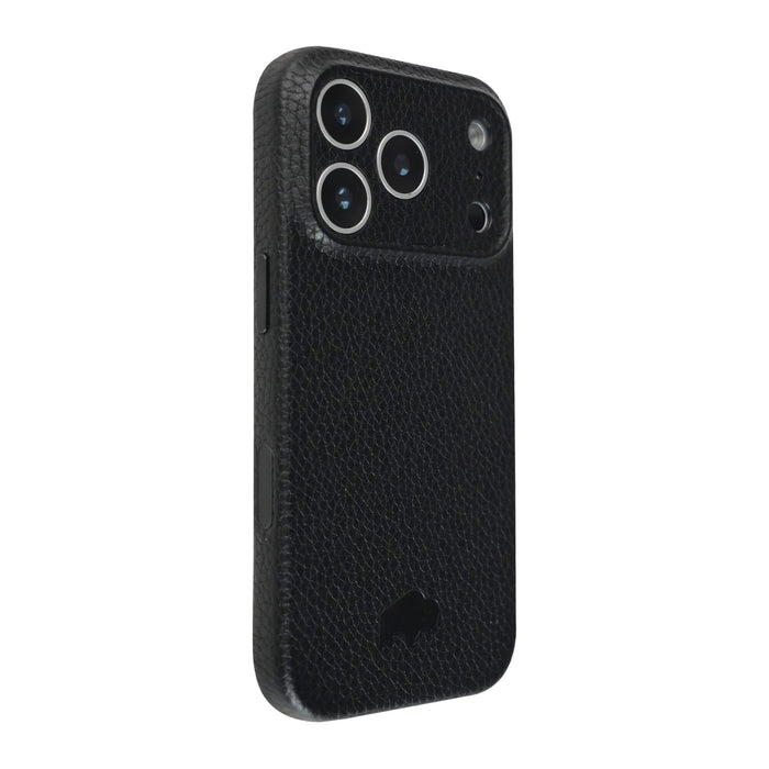 Ryker Leather MagSafe Case - iPhone 18 Pro, Pebble Black - BlackBrook Case