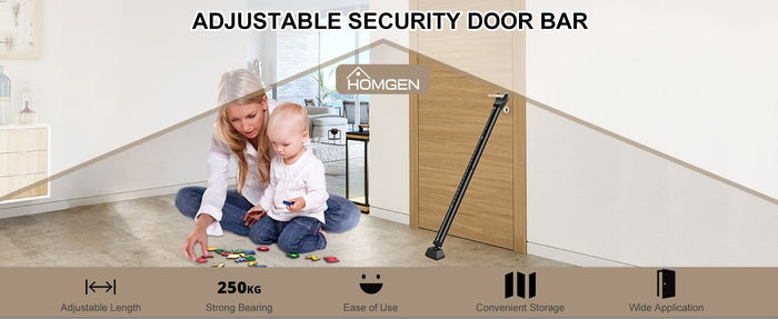 Security Door Bar  Adjustable  Stopper Jammer High Telescopic Locking Pole-238