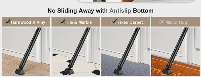 Security Door Bar  Adjustable  Stopper Jammer High Telescopic Locking Pole-238
