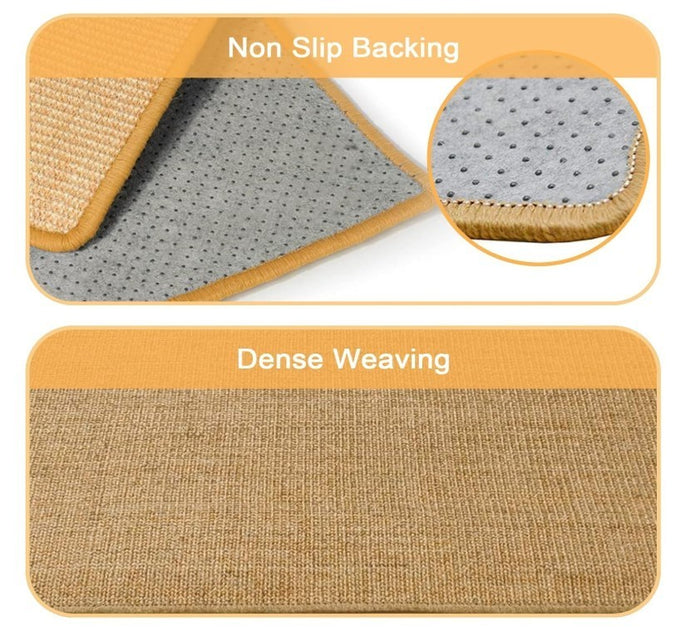 Sisal Runner Rug 300x80cm Non Slip Woven Carpet Kitchen Hall Brown-257