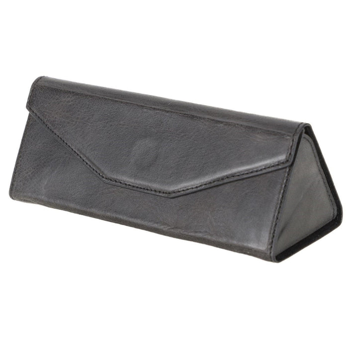 Smart Leather Glasses Case, Brown - BlackBrook Case