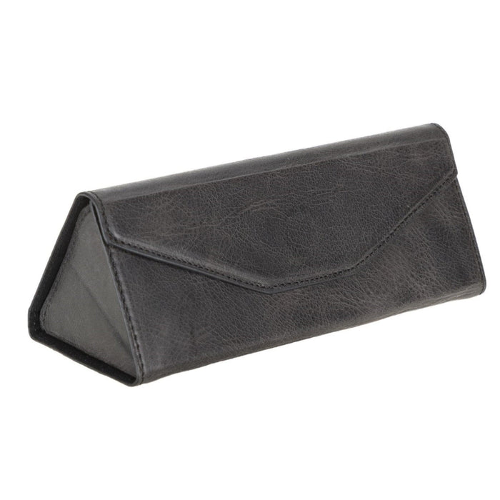 Smart Leather Glasses Case, Charcoal - BlackBrook Case