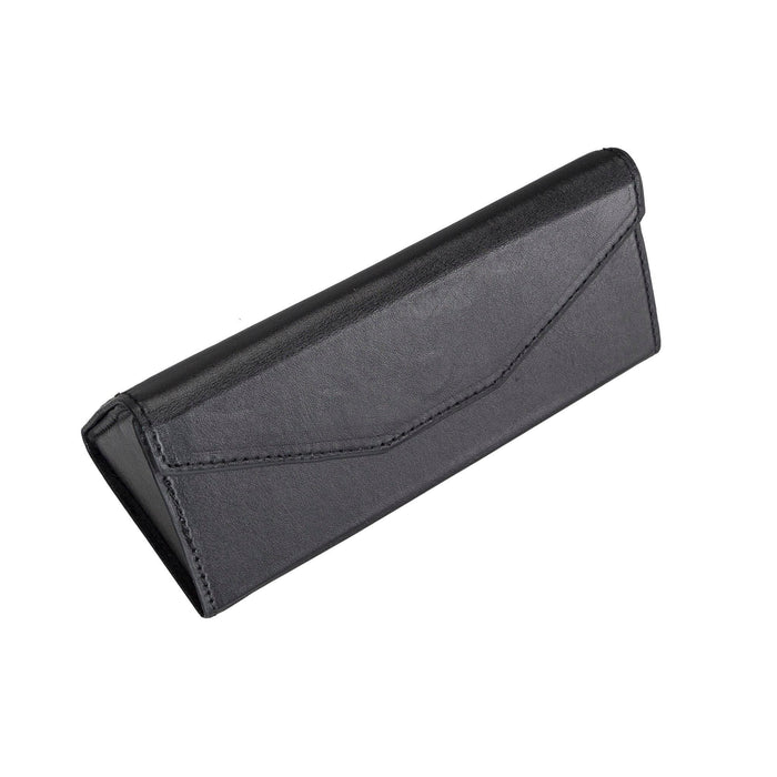 Smart Leather Glasses Case, Rustic Black - BlackBrook Case