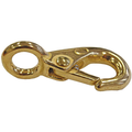Snap Hook Fixed Brass 2 - Bosuns Boat