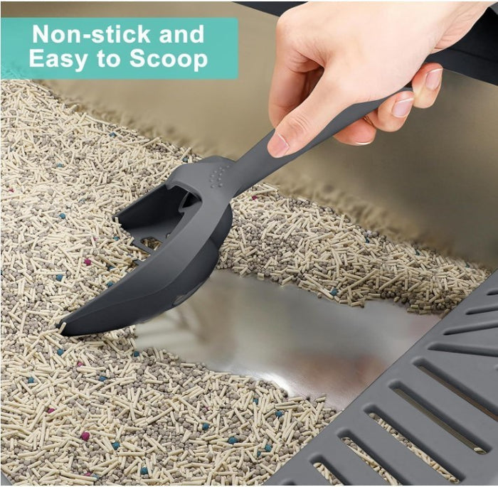 Stainless Steel Cat Litter Tray Grey with Detachable Enclosure 26cm High-330