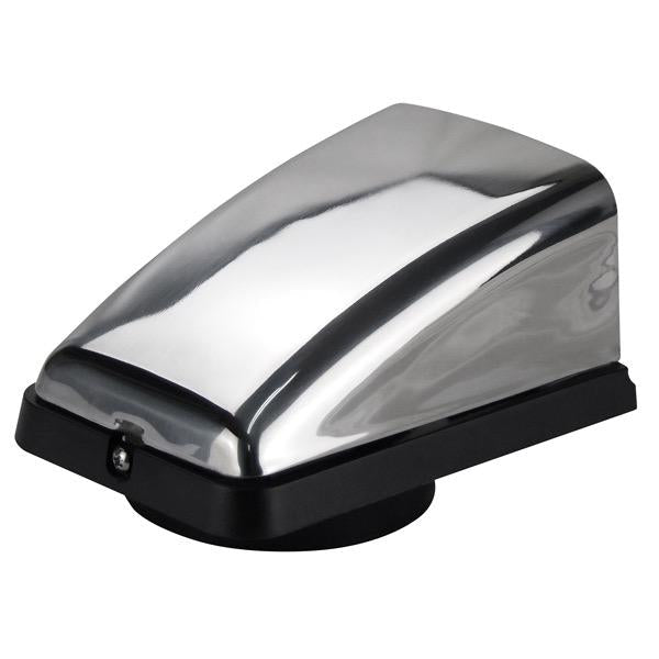 Stainless Steel Cowl Vent with Black Plastic Base