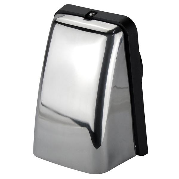 Stainless Steel Cowl Vent with Black Plastic Base