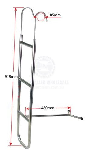 Stainless Steel Lift Off, Over Bow Rail Ladder