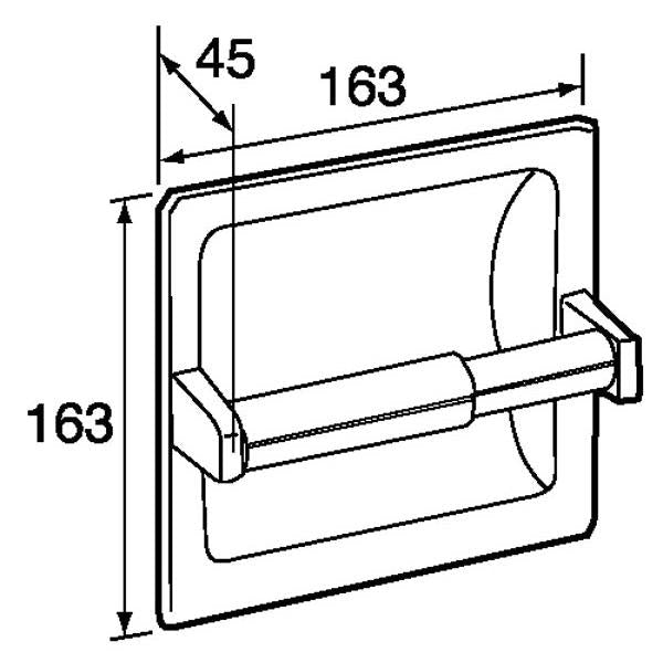 Stainless Steel Part Recessed Toilet Roll Holder