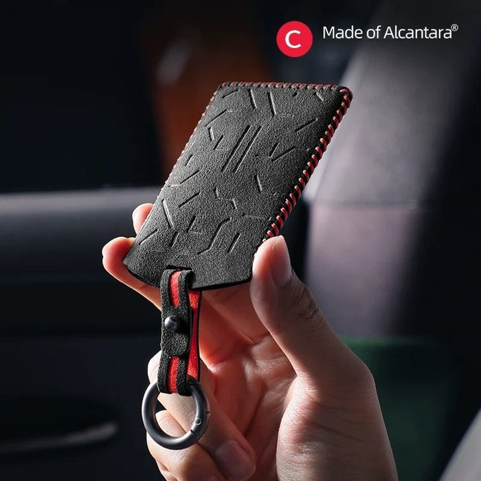 Suede Car Key Card Case Cover for MG IM6/IM5
