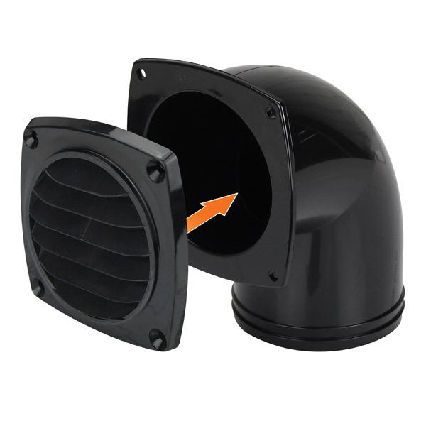 Surface Mounting 90° Tail Vent - 76mm - Bosuns Boat