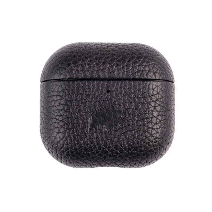 Taylor Leather AirPods 4 Case, Full Grain with Magnetic Cover, Pebble Black - BlackBrook Case