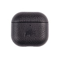 Taylor Leather AirPods 4 Case, Full Grain with Magnetic Cover, Pebble Black - BlackBrook Case