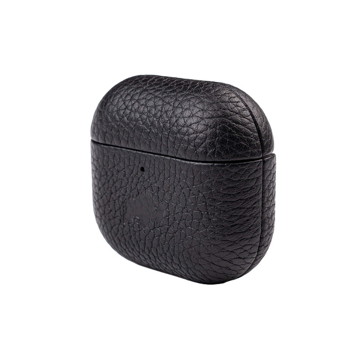 Taylor Leather AirPods 4 Case, Full Grain with Magnetic Cover, Pebble Black - BlackBrook Case