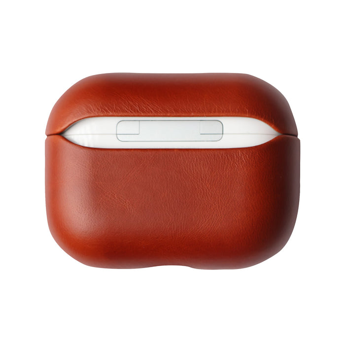Taylor Leather AirPods Pro 3 Case, Full Grain with Magnetic Cover, Burnished Tan - BlackBrook Case
