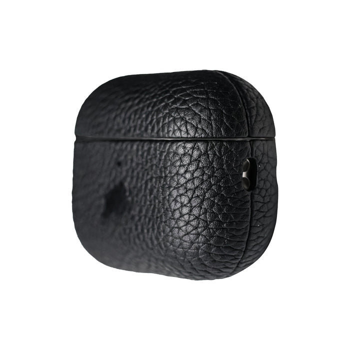 Taylor Leather AirPods Pro 3 Case, Full Grain with Magnetic Cover, Pebble Black - BlackBrook Case