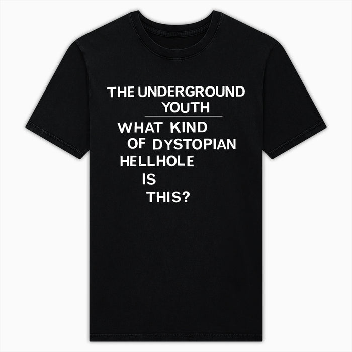 Pre-Order: The Underground Youth - Black ‘Dystopian Hellhole’ T-Shirt - Fuzz Club