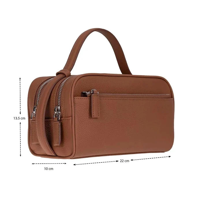 Trevor Leather Dopp Kit, Tan - BlackBrook Case