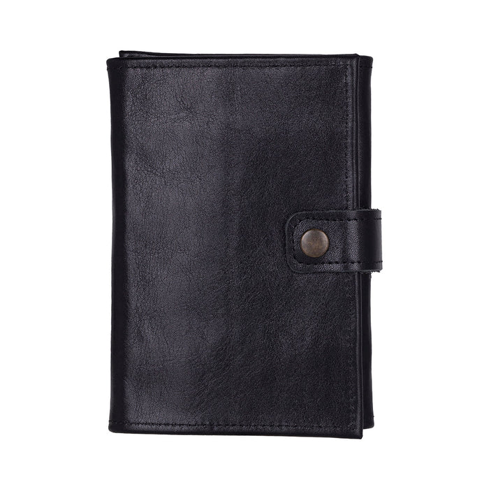 Triple Watch Band Leather Organizer, Black - BlackBrook Case